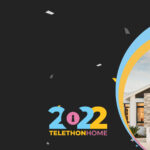 A photo of the facade of the 2022 Telethon Home with a 2022 graphic next to it.