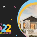 A photo of the facade of the 2022 Telethon Home with a 2022 graphic next to it.