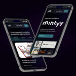 A graphic mockup of the mintyy website on two mobile devices.